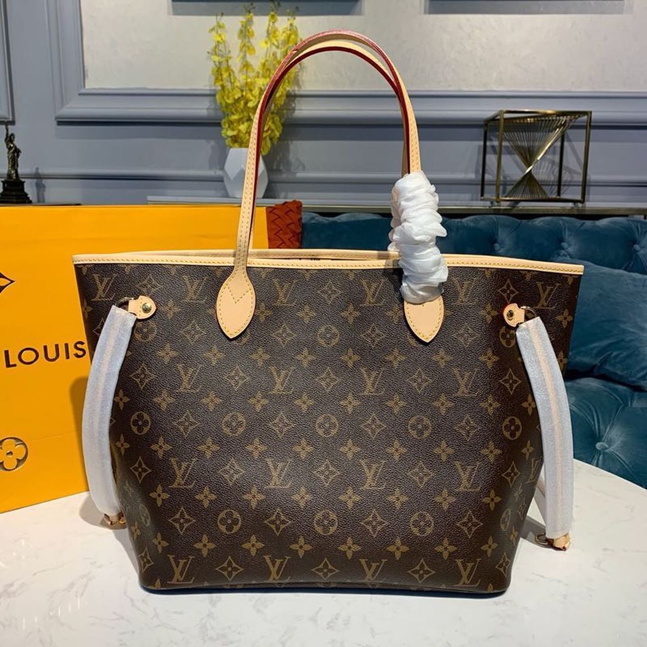 Louis Vuitton Neverfull MM Tote Bag Monogram Canvas Rose Ballerine Pink For Women,  Shoulder Bags 12.6in/32cm Louis Vuitton M41178