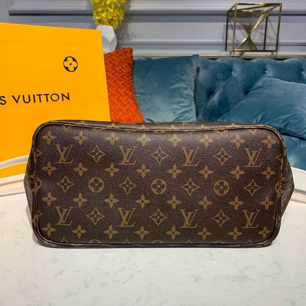 Louis Vuitton Neverfull MM Tote Bag Monogram Canvas Rose Ballerine Pink For Women,  Shoulder Bags 12.6in/32cm Louis Vuitton M41178