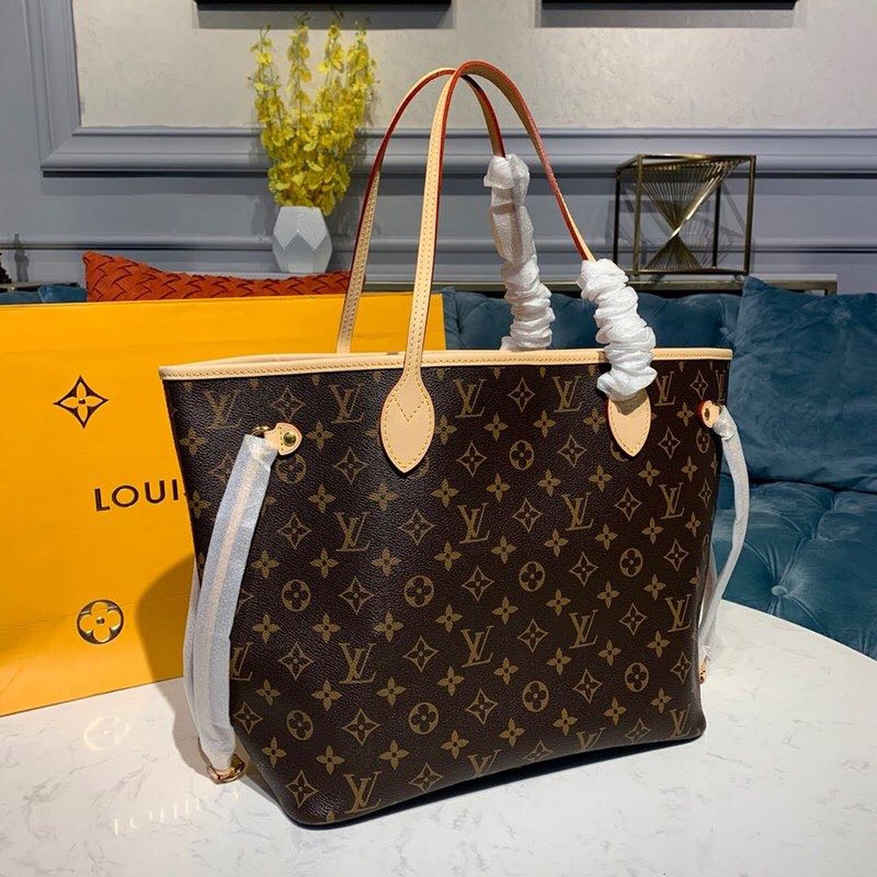 Louis Vuitton Neverfull MM Tote Bag Monogram Canvas GLAMIrise Red For Women,  Shoulder Bags 12.2in/31cm Louis Vuitton M41177