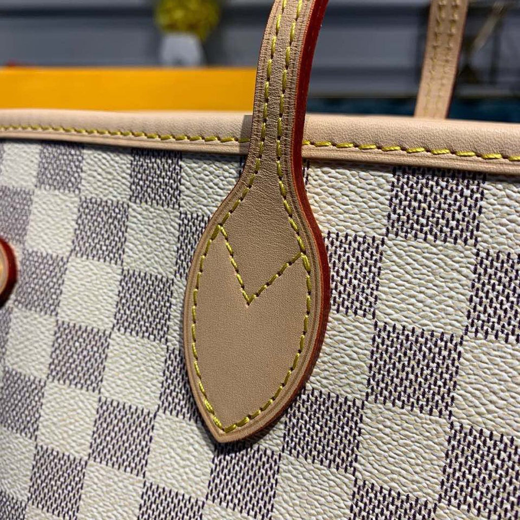 Louis Vuitton Neverfull MM Tote Bag Damier Azur Canvas For Women, WomenÃƒÂ¢Ã¢â€šÂ¬Ã¢â€žÂ¢s Handbags, Shoulder Bags 12.2in/31cm Louis Vuitton N41361