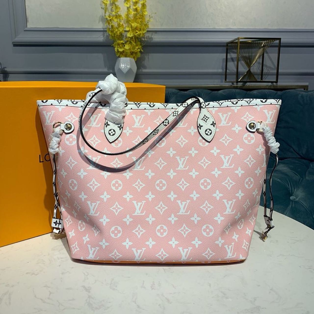 Louis Vuitton Neverfull MM Tote Bag Monogram Canvas Red/Pink For Women,  Shoulder Bags 12.2in/31cm Louis Vuitton M44567