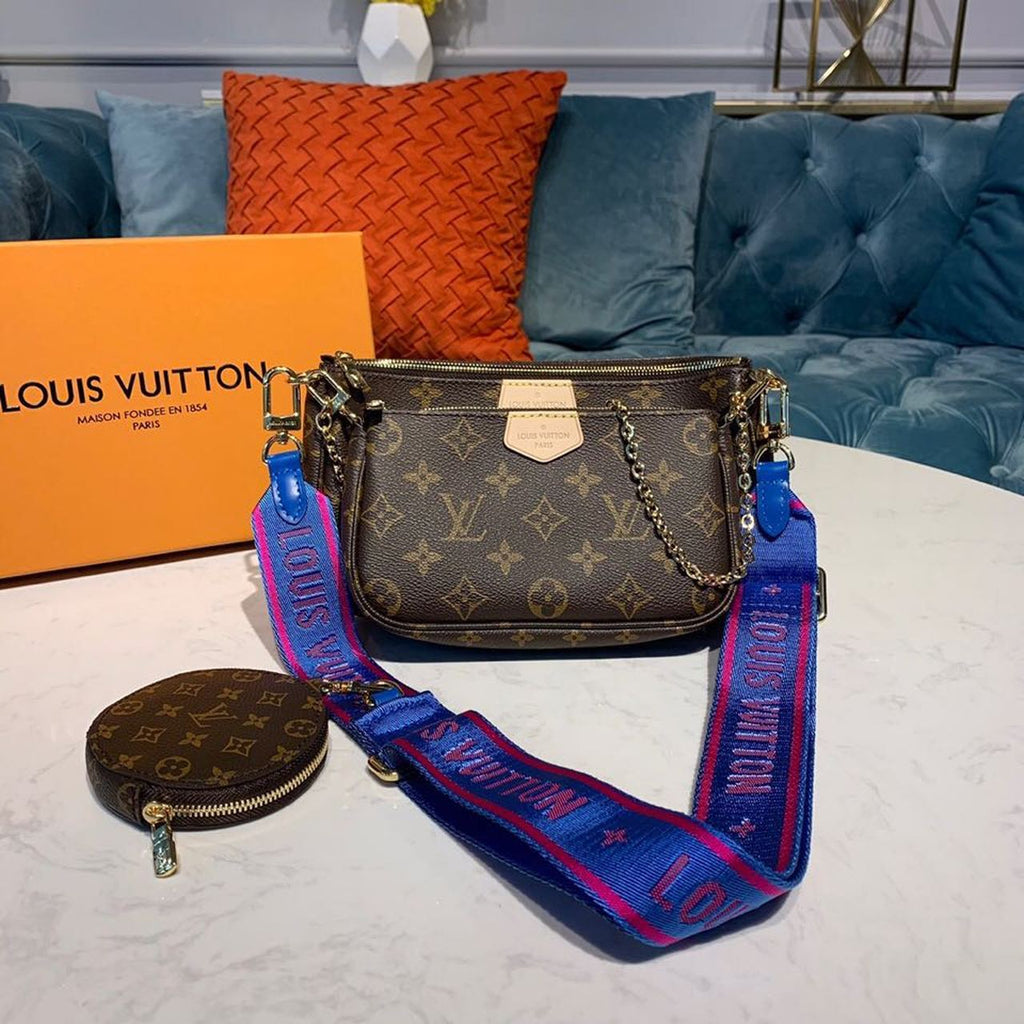 Louis Vuitton Multi Pochette Accessoires Monogram Canvas Blue For Women,  Shoulder And Crossbody Bags 9.4in/24cm Louis Vuitton