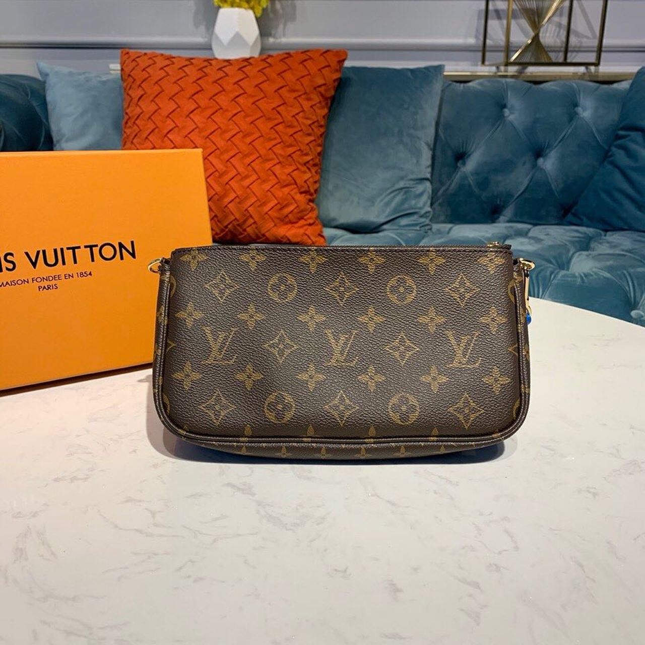 Louis Vuitton Multi Pochette Accessoires Monogram Canvas Blue For Women,  Shoulder And Crossbody Bags 9.4in/24cm Louis Vuitton