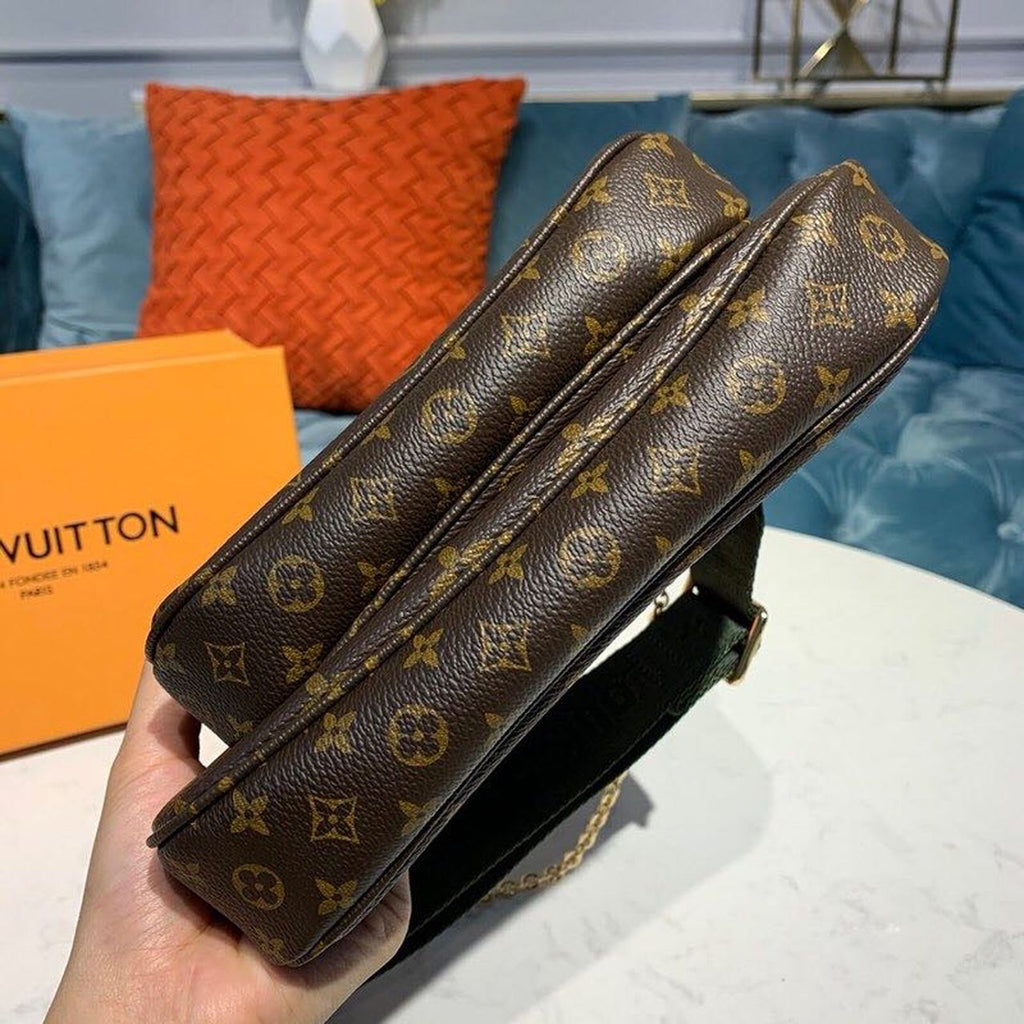 Louis Vuitton Multi Pochette AcGLAMIssoires Monogram Canvas Khaki For Women, WomenÃƒÂ¢Ã¢â€šÂ¬Ã¢â€žÂ¢s Handbags, Shoulder And Crossbody Bags 9.4in/24cm Louis Vuitton M44813