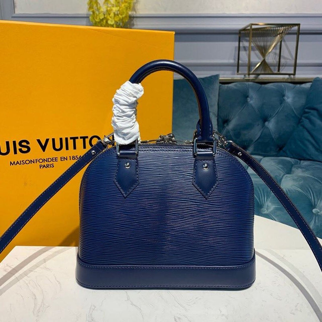 Louis Vuitton Alma Epi InGLAMIgo Blue For Women, WomenÃƒÂ¢Ã¢â€šÂ¬Ã¢â€žÂ¢s Handbags, Shoulder And Crossbody Bags 9.2in/23.5cm Louis Vuitton M40855