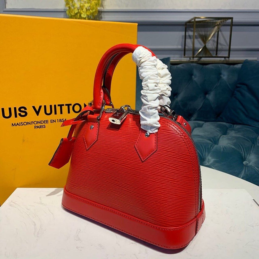 Louis Vuitton Alma Epi Coquelicot Red For Women, WomenÃƒÂ¢Ã¢â€šÂ¬Ã¢â€žÂ¢s Handbags, Shoulder And Crossbody Bags 9.2in/23.5cm Louis Vuitton M41160