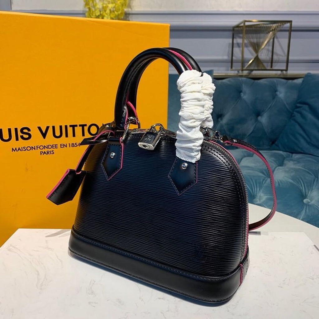Louis Vuitton Alma BB Epi Black/Pink For Women,  Shoulder And Crossbody Bags 9.2in/23.5cm Louis Vuitton