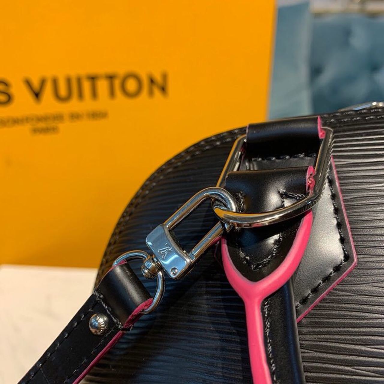 Louis Vuitton Alma BB Epi Black/Pink For Women,  Shoulder And Crossbody Bags 9.2in/23.5cm Louis Vuitton