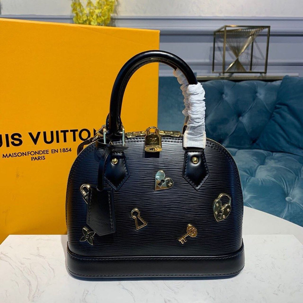 Louis Vuitton Alma Epi Black For Women,  Shoulder And Crossbody Bags 9.2in/23.5cm Louis Vuitton M52884