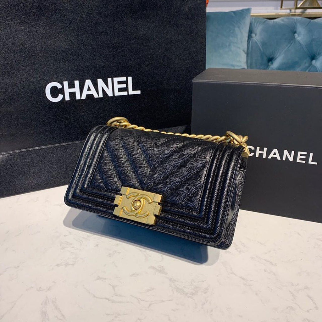 ChanelMini Boy HandBag Black For Women HandBag, Shoulder And Crossbody Bags 7.8in/20cm