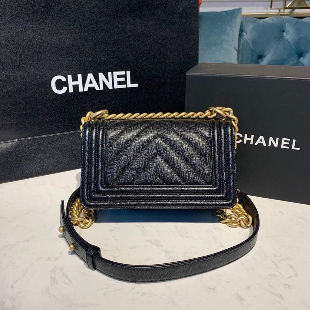 ChanelMini Boy HandBag Black For Women HandBag, Shoulder And Crossbody Bags 7.8in/20cm
