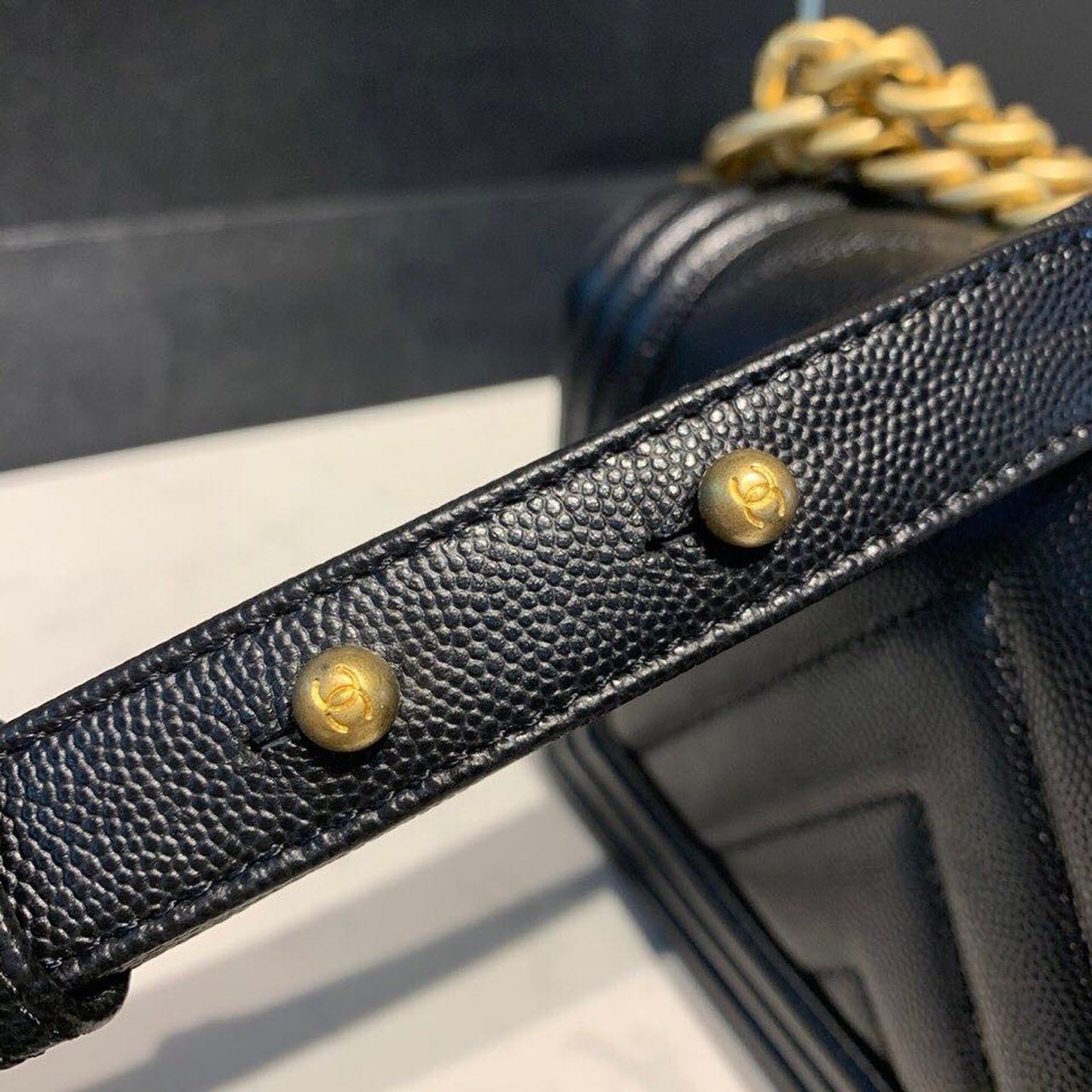 ChanelMini Boy HandBag Black For Women HandBag, Shoulder And Crossbody Bags 7.8in/20cm
