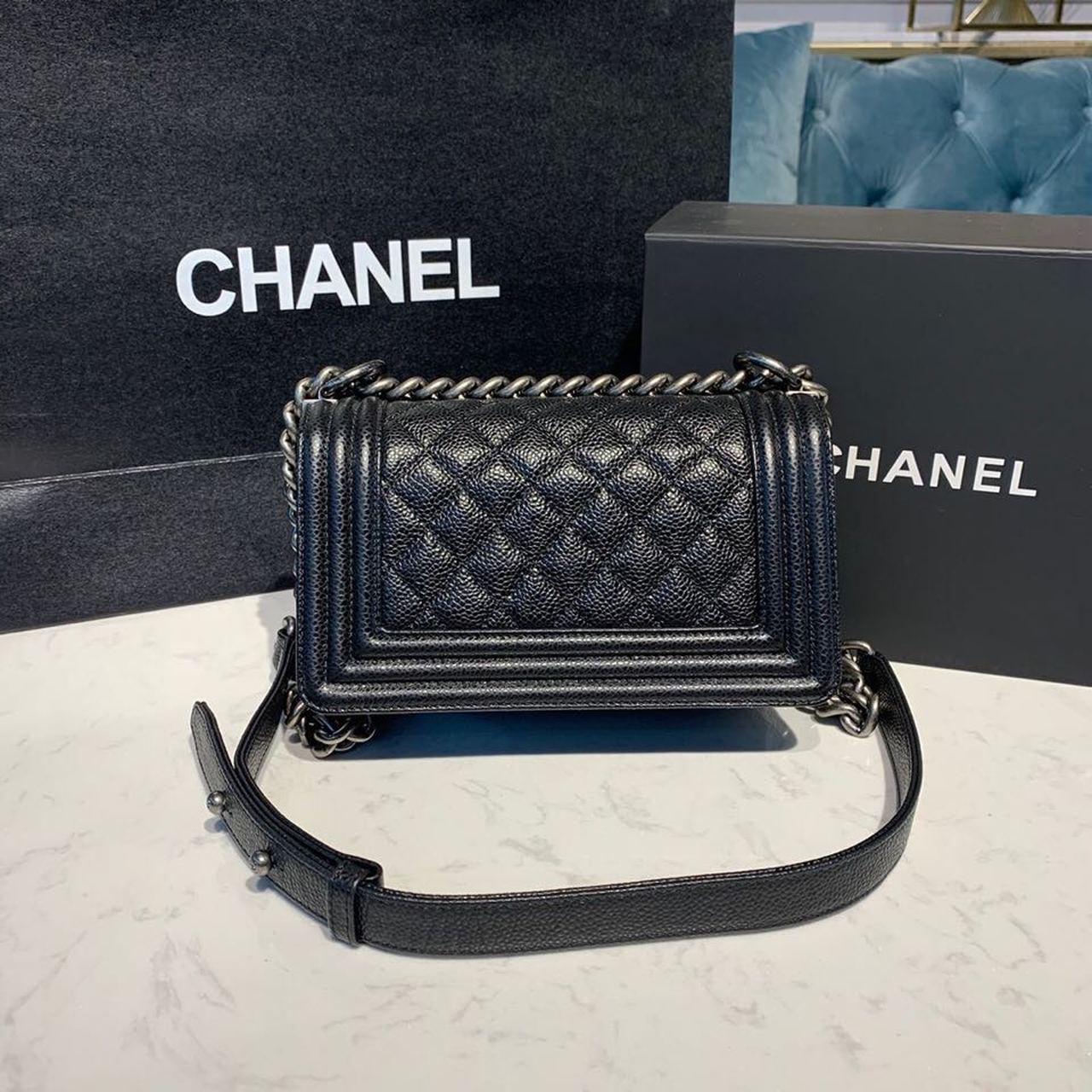 ChanelSmall Boy Handbag SiLouis Vuittoner Hardware Black For Women Bags, Shoulder And Crossbody Bags 7.8in/20cm A67085