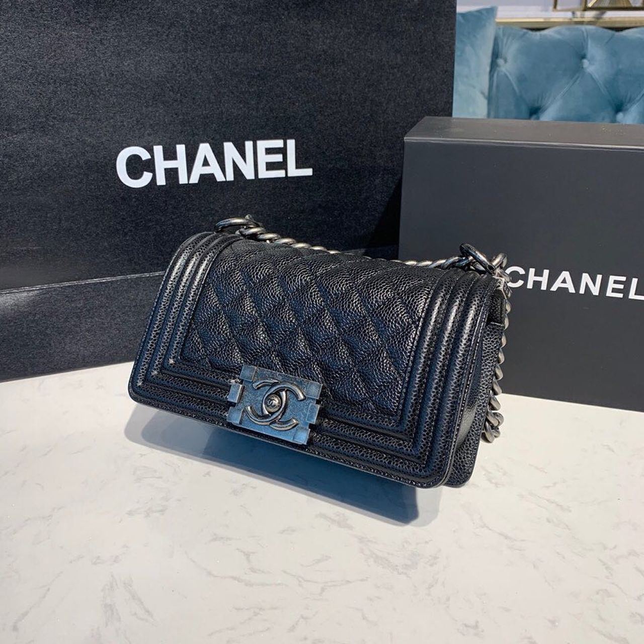 ChanelSmall Boy Handbag SiLouis Vuittoner Hardware Black For Women Bags, Shoulder And Crossbody Bags 7.8in/20cm A67085