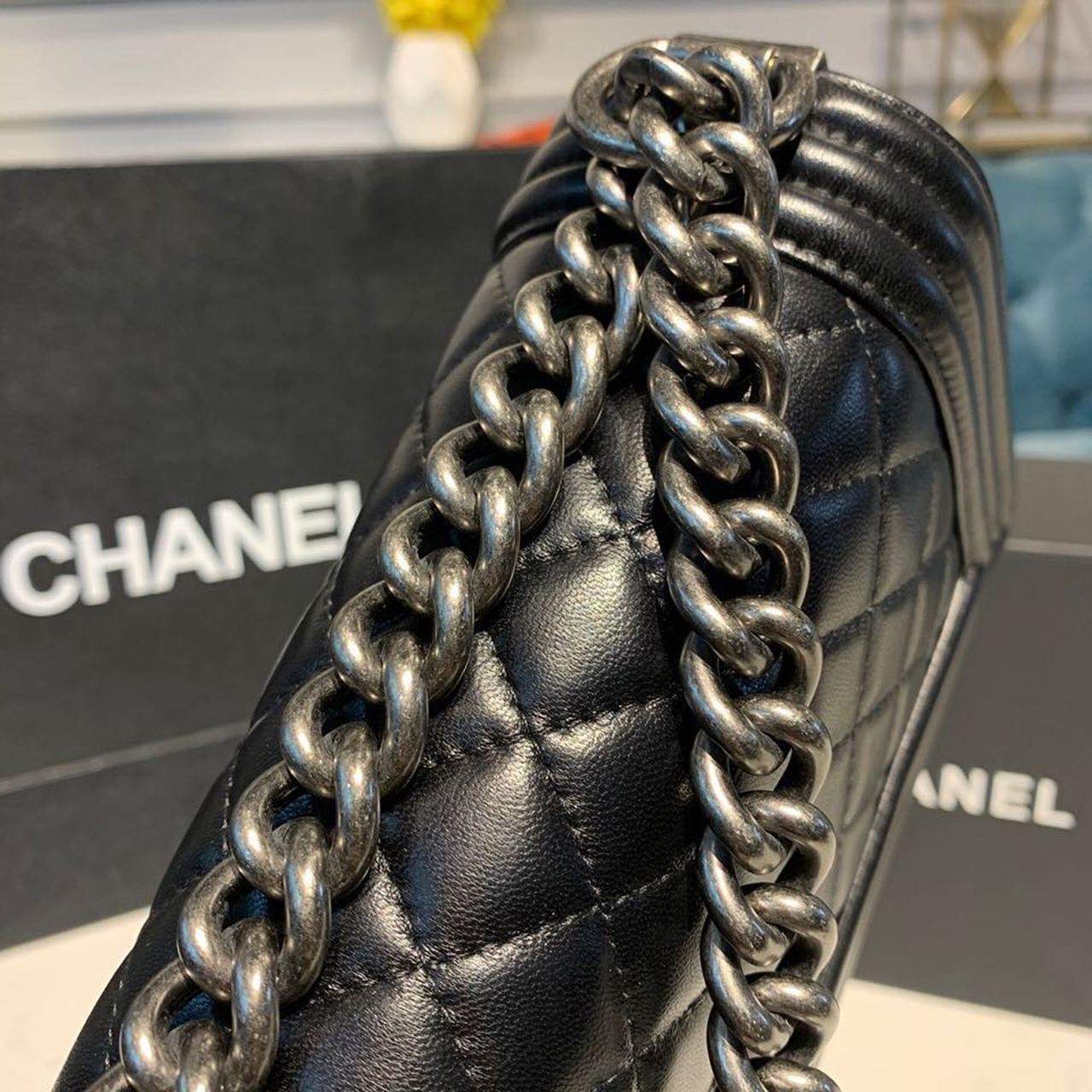 Chanel Small Boy Handbag SiLouis Vuittoner Hardware Black For Women, Women’s Bags, Shoulder And Crossbody Bags 7.8in/20cm A67085