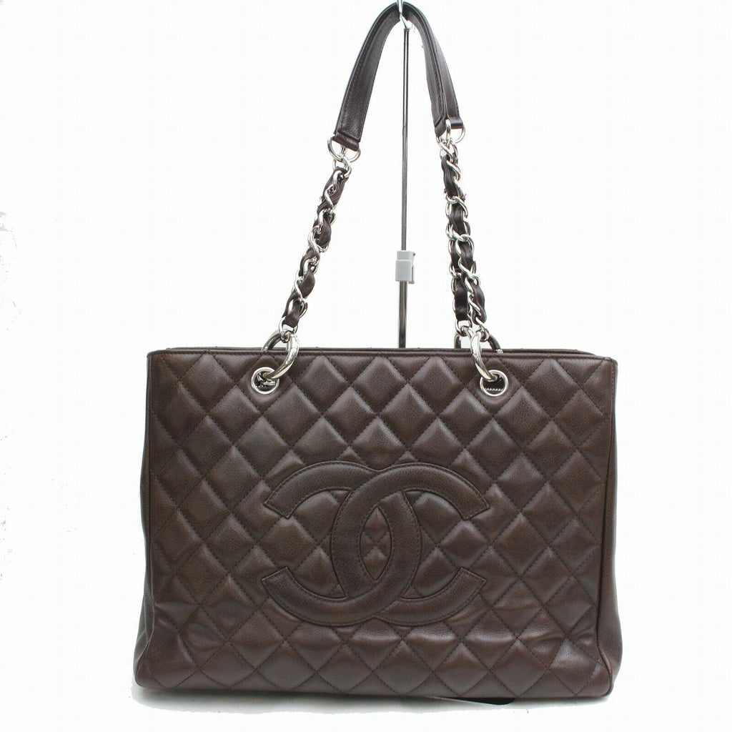 Brand Inspired C*C Shoulder Bag Chain Tote Brown Leather (SHC7-10662)
