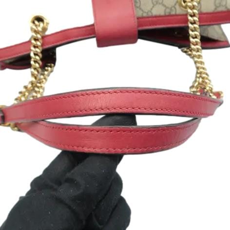 GUCCI Padlock Medium Gucci Supreme Canvas Tote Bag Red 479197