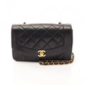 Chanel Diorana Flap Crossbody Lambskin Leather Bag,Black