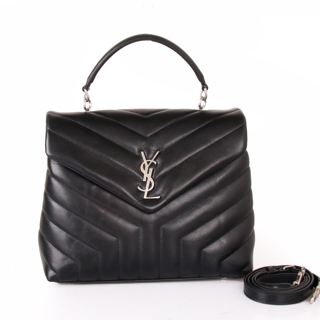 Top Quality Loulou Small Chain Bag In MatelassÃ© "Y" Black For Women 9.8in/23cm YSL 494699DV7261000