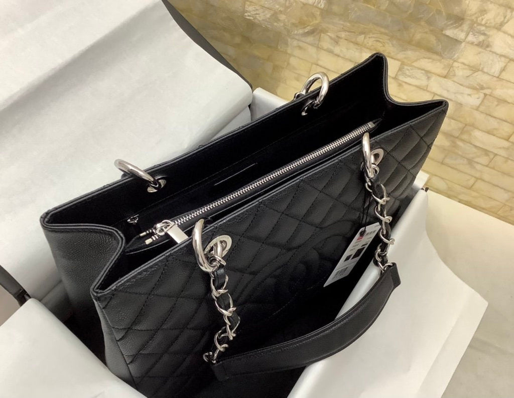 Chanel Classic Tote Bag SiLouis Vuittoner Hardware Black For Women 13.3in/34cm