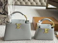 Louis Vuitton Capucines Taurillon Grey For Women, WomenÃƒÂ¢Ã¢â€šÂ¬Ã¢â€žÂ¢s Bags, Shoulder And Crossbody Bags 10.6in/27cm Louis Vuitton