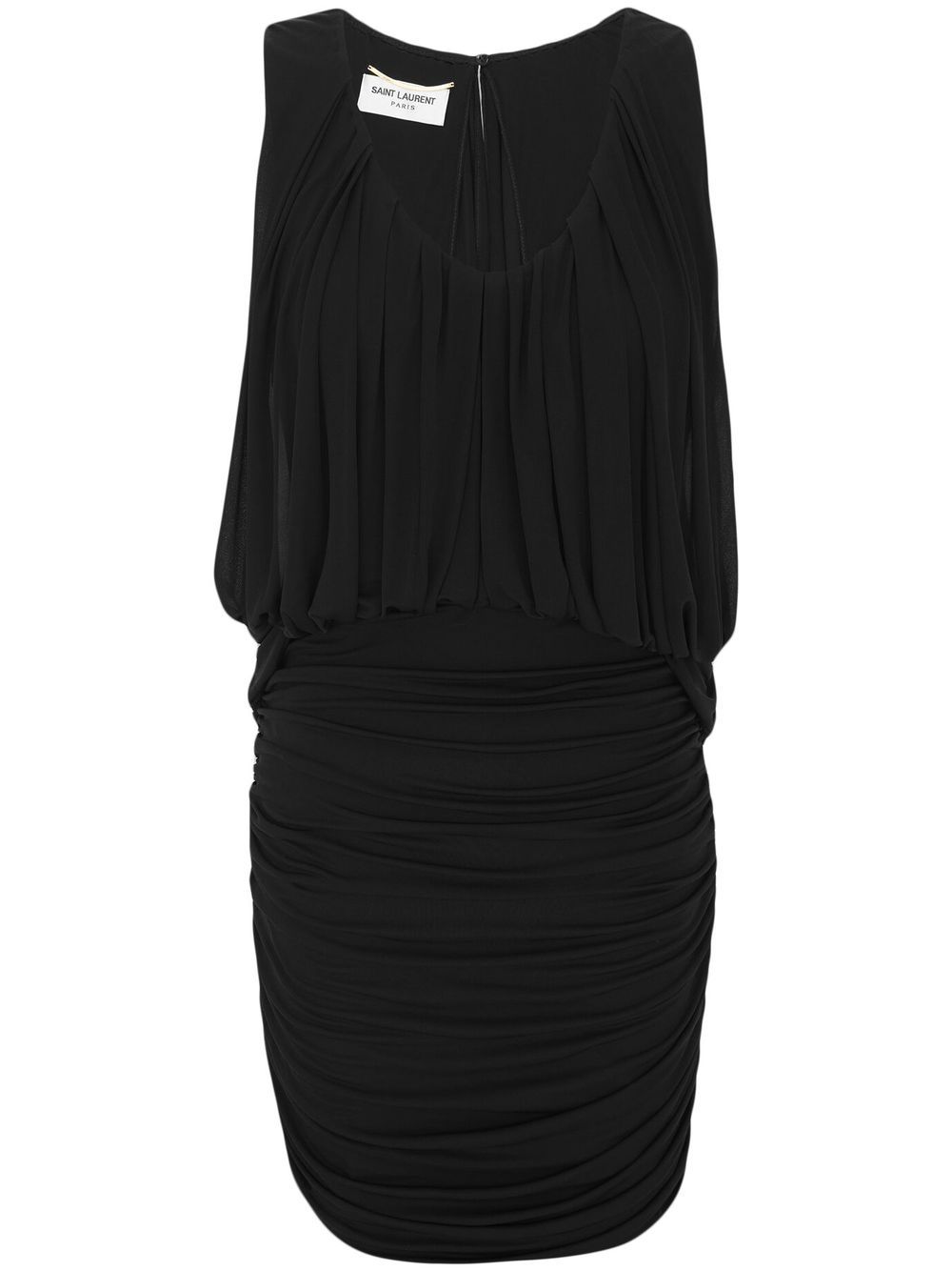 Saint Laurent Women's Sleeveless Draped Minidress