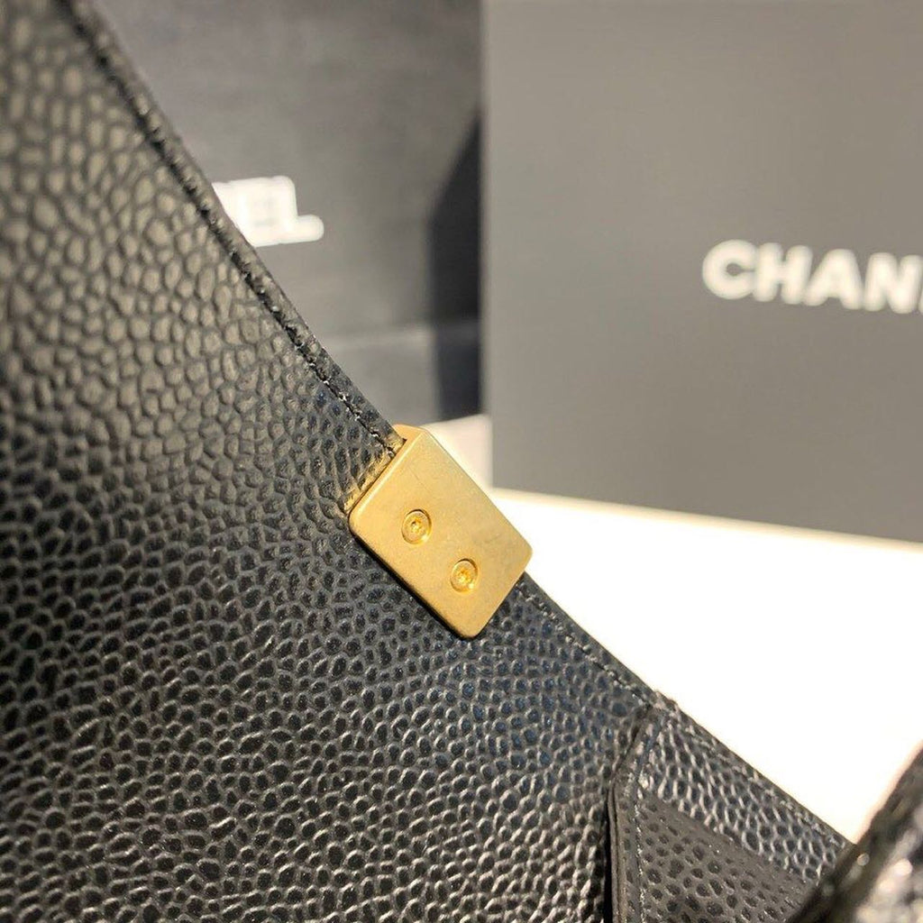Chanel Boy Handbag Gold Toned Hardware Black For Women Bags, Shoulder And Crossbody Bags 9.8in/25cm A67086