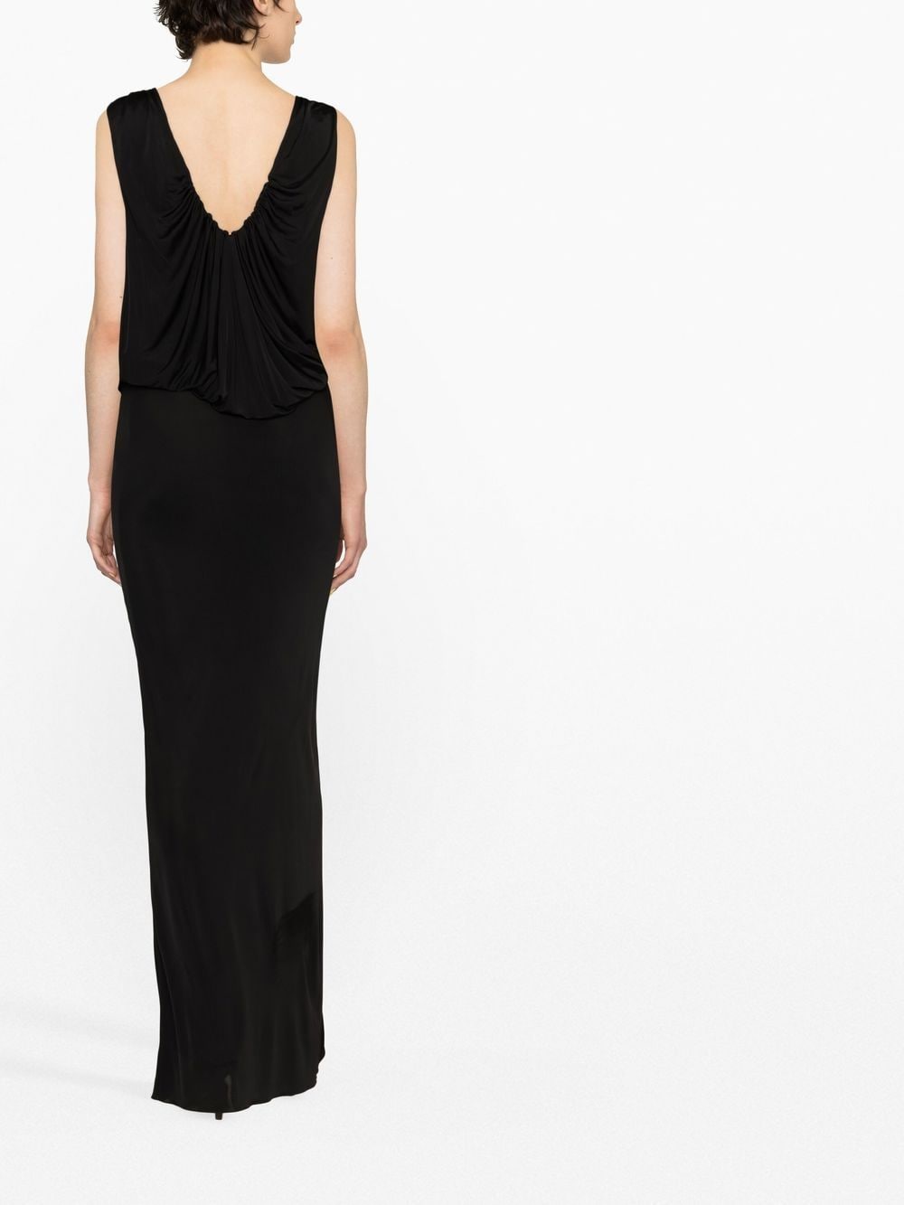 Saint Laurent Women's Draped Sleeveless Jersey Dress