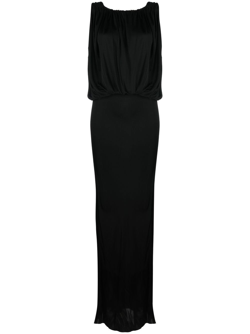 Saint Laurent Women's Draped Sleeveless Jersey Dress