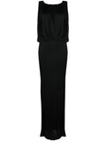 Saint Laurent Women's Draped Sleeveless Jersey Dress