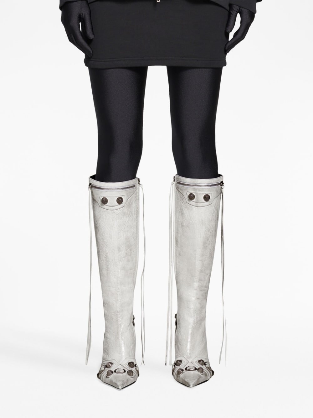 Balenciaga Women's Cagole Leather Boots