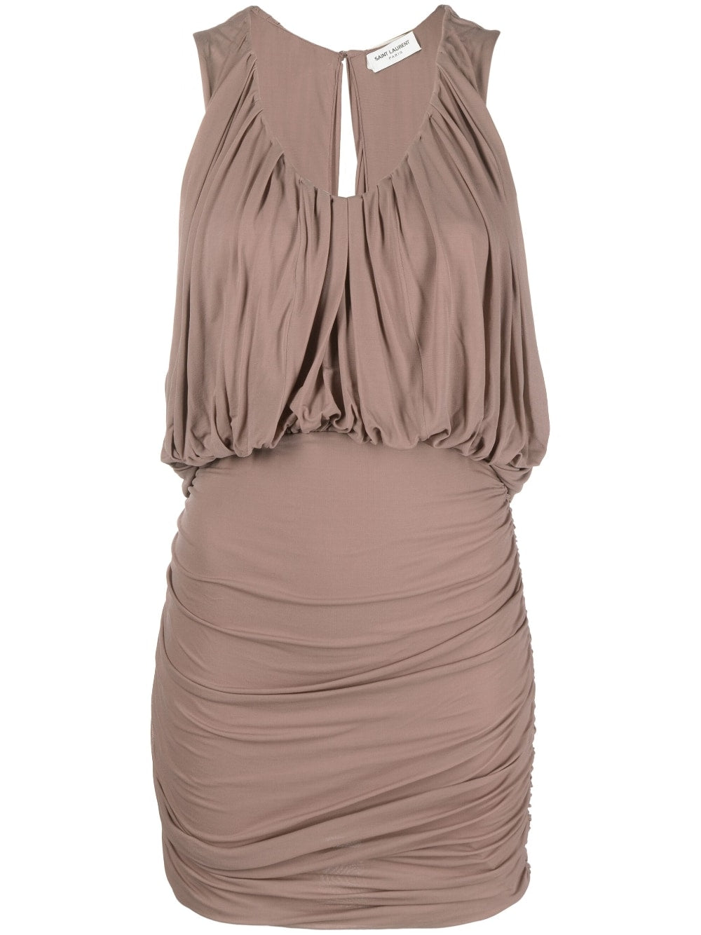 Saint Laurent Women's Sleeveless Draped Minidress