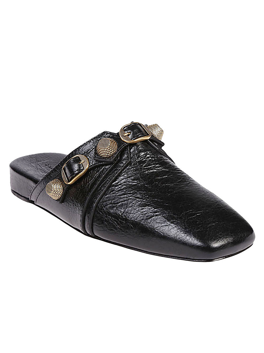 Balenciaga Women's Cozy Cagole Leather Mules In Black