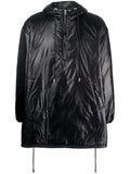 Saint Laurent Men's Cassandre Logo-Embossed Hooded Raincoat