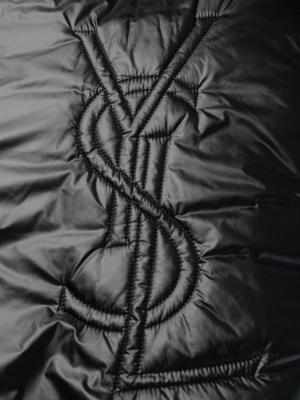 Saint Laurent Men's Cassandre Logo-Embossed Hooded Raincoat