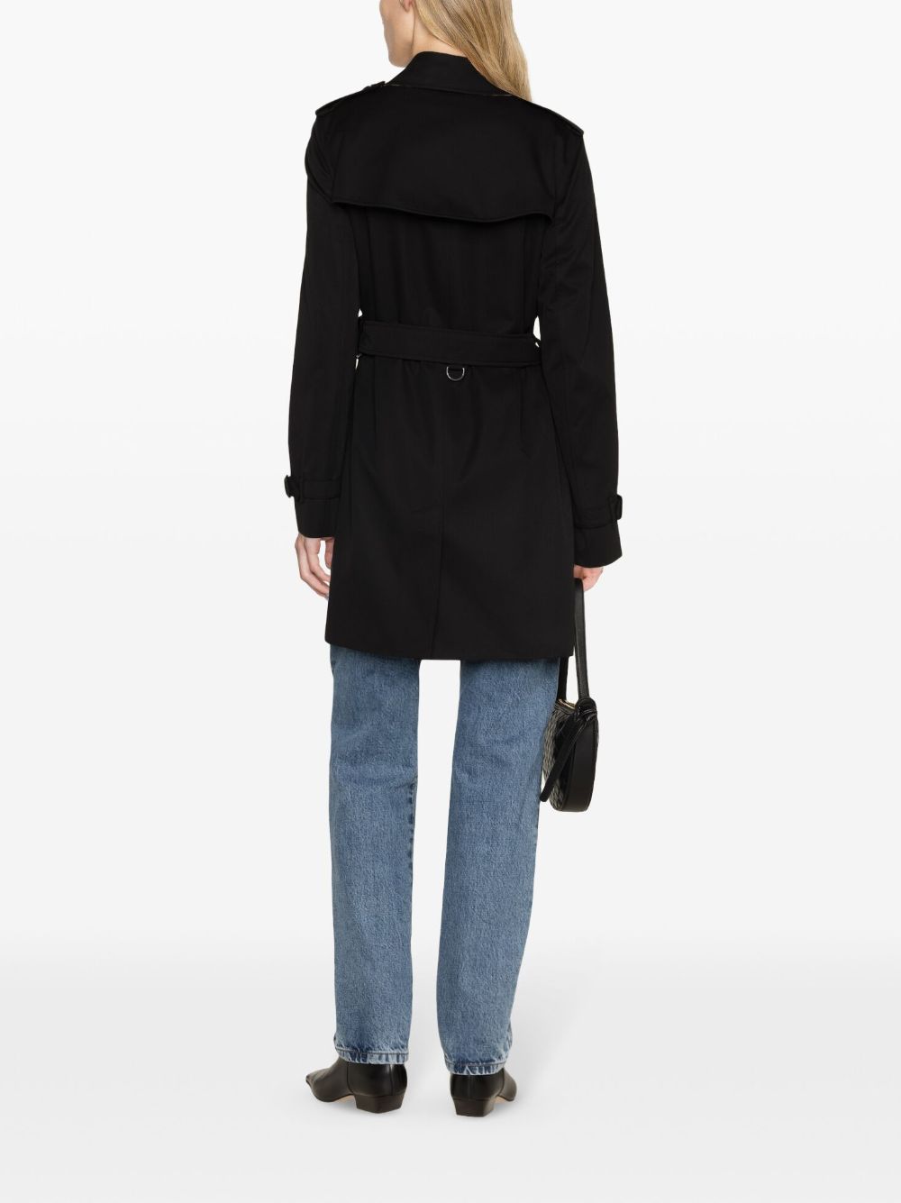 Burberry Women's Vintage Check-Pattern Lining Mid-Length Kensington Cotton Trench Coat