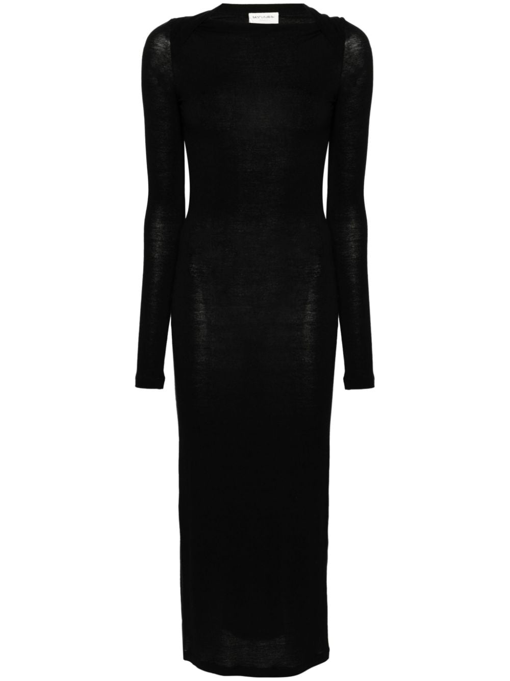 Saint Laurent Women's Wool Blend Long Pencil Dress
