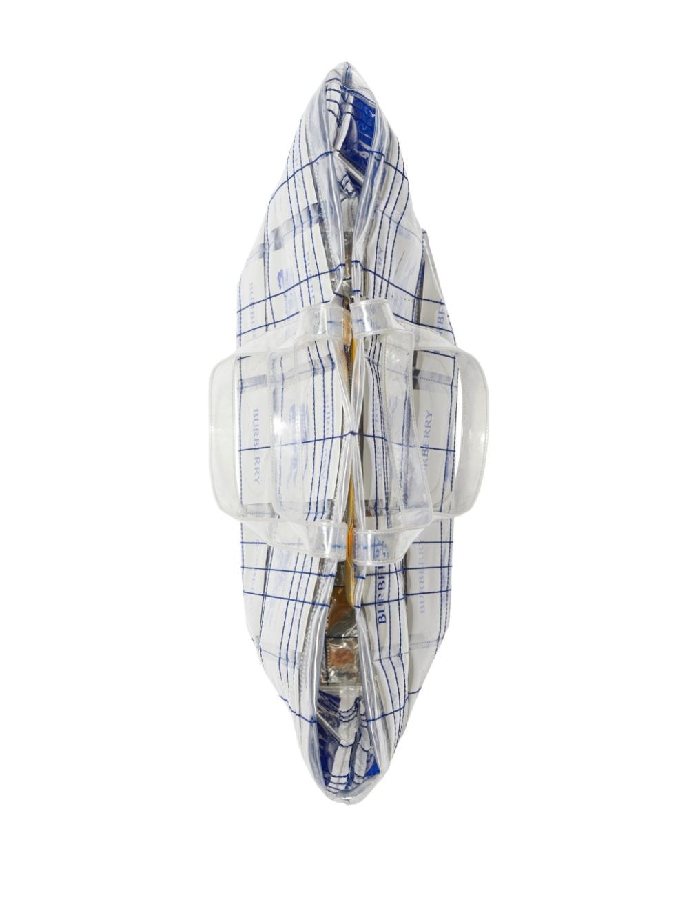 Burberry Men's Ekd Logo-Tag Transparent Tote Bag