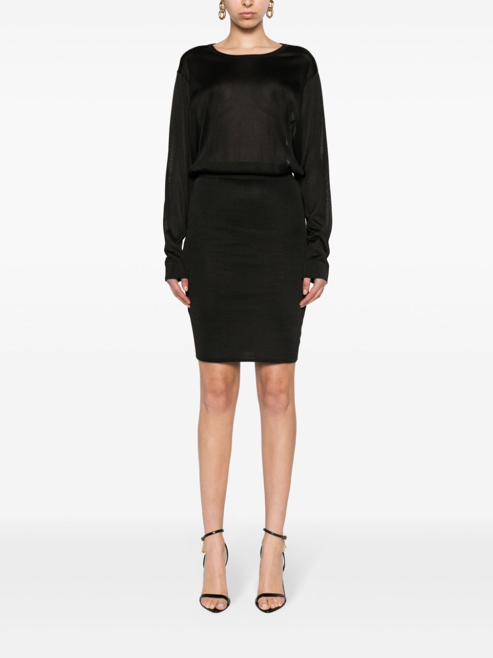Saint Laurent Women's Open-Back Knitted Dress