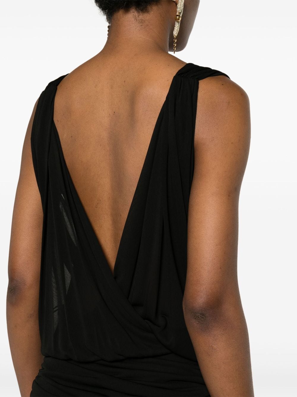 Saint Laurent Women's V-Necked Mini Dress