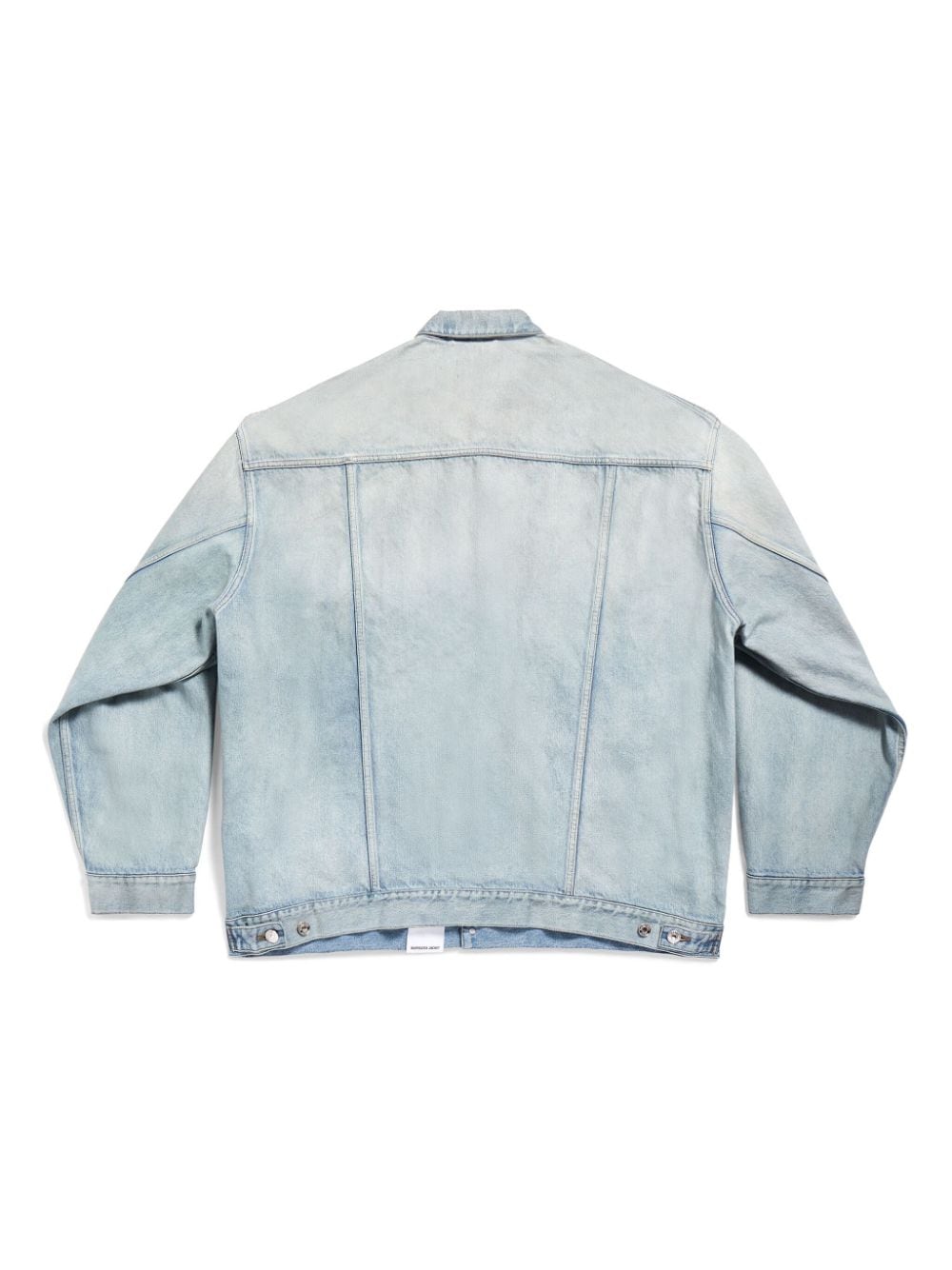 Balenciaga Men's Denim Jacket With Flap Pockets And Drop Shoulder