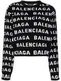 Balenciaga Women's Logo Wool Sweater