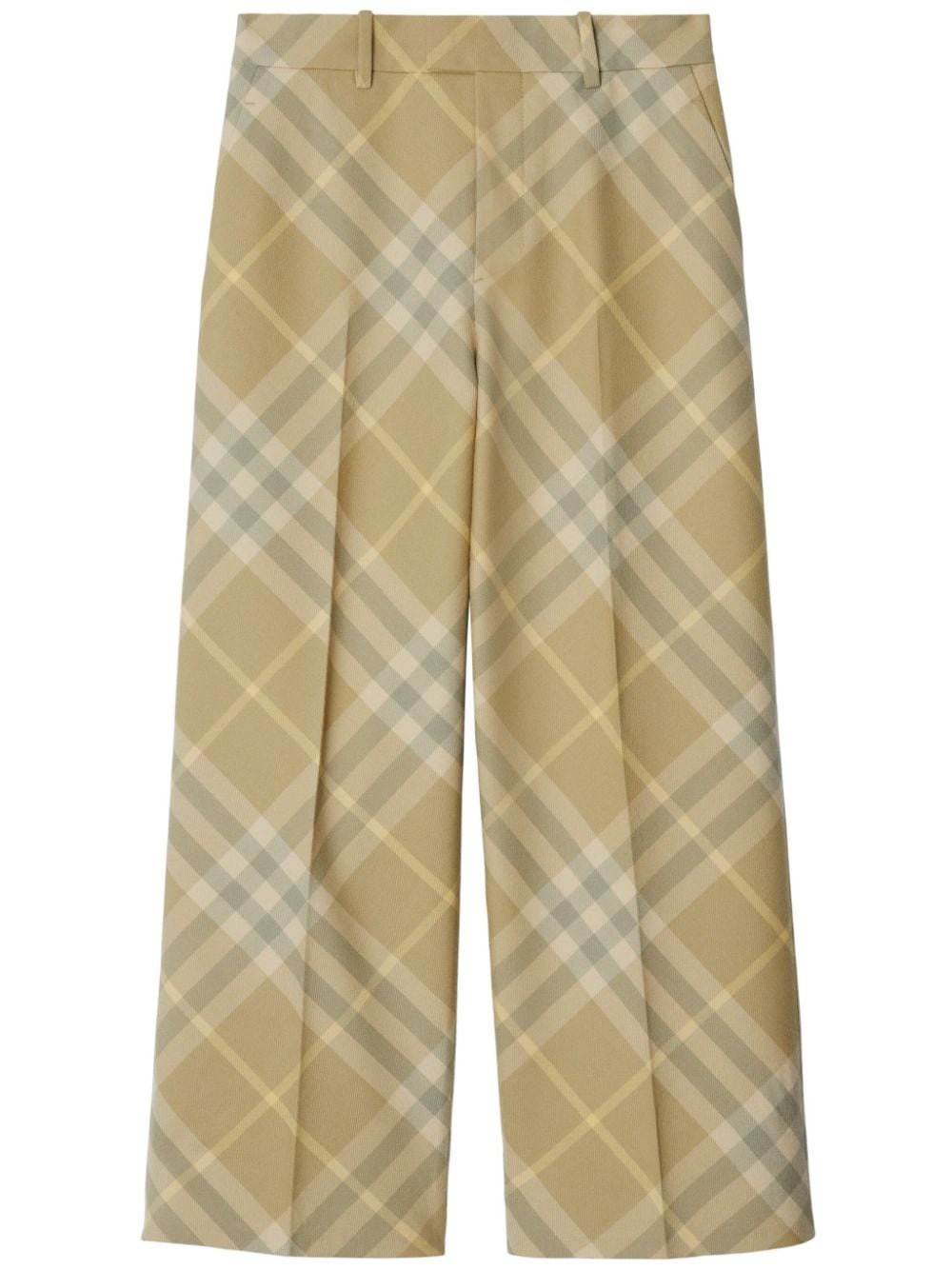 Burberry Women's Check-Print Tailored Wool Trousers