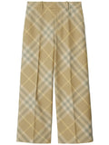 Burberry Women's Check-Print Tailored Wool Trousers