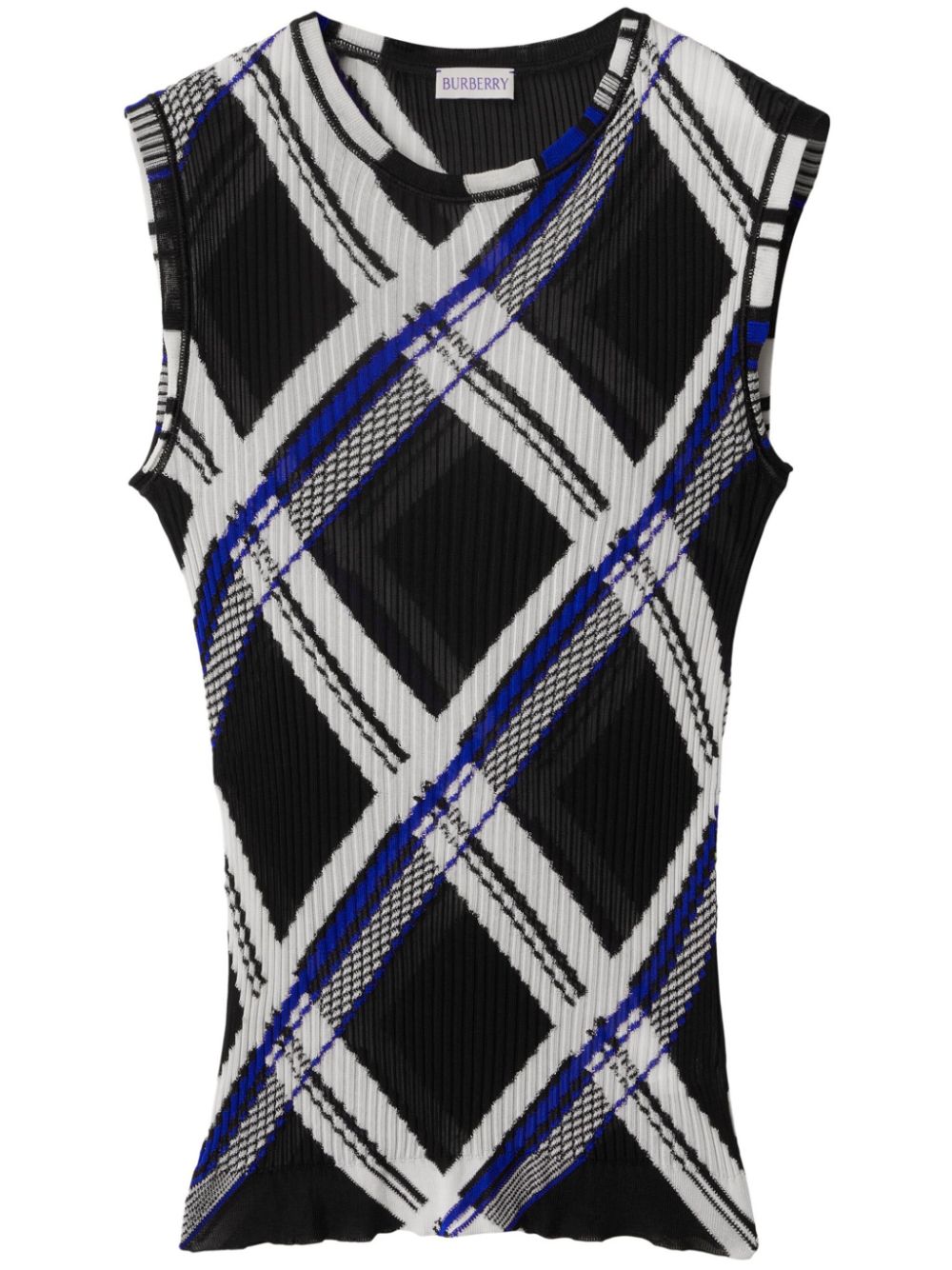Burberry Men's Checked Silk Top