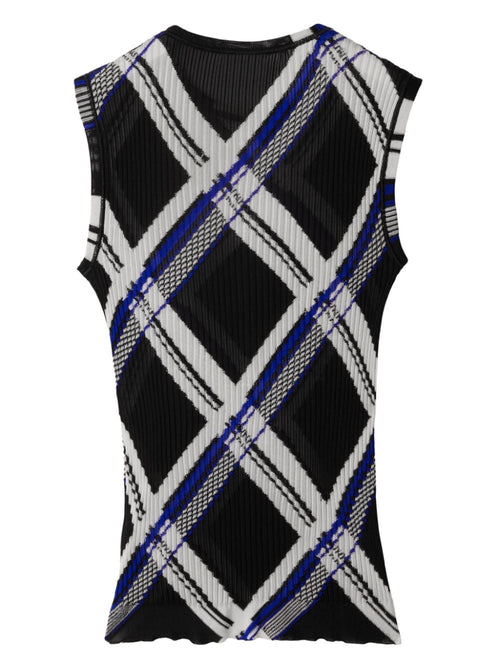 Burberry Men's Checked Silk Top