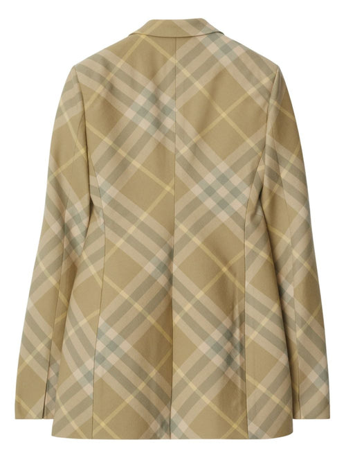 Burberry Women's Checked Tailored Single-Breasted Blazer