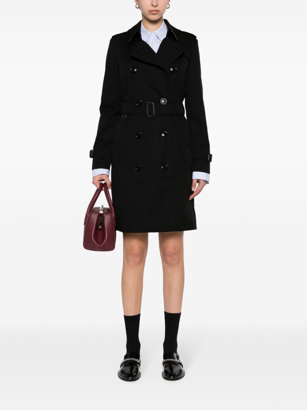 Burberry Women's Gabardine-Weave Trench Coat