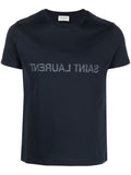 Saint Laurent Men's Reverse Logo-Print Cotton T-Shirt