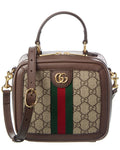 Gucci Ophidia Mini Gucci Supreme Canvas & Leather Top Handle Bag